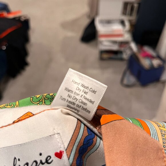 Dizzy Lizzie Monterey Dress Orange and Green Wagon Wheel Print - Picture 9 of 10